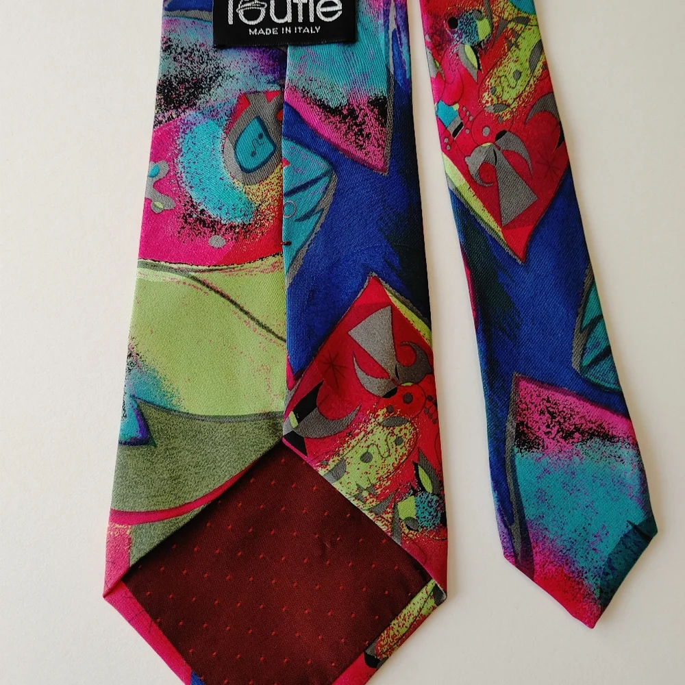 Colorful Abstract Design Tie by Loutie 60